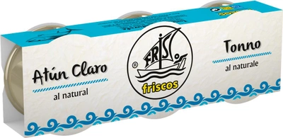 Упаковка тунца Friscos в собственном соку 80 г х 3 шт (8410315065021)