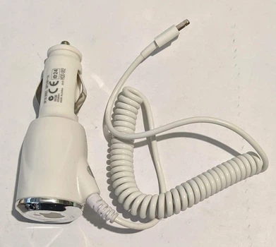 Автомобильное зарядное устройство iPhone 5 White