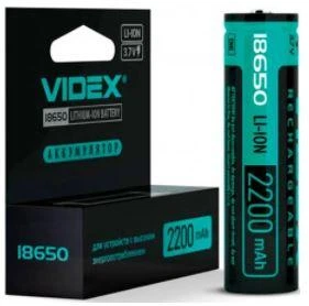 Аккумулятор (батарея) "Videx" 18650 для фонарей 2200mAh