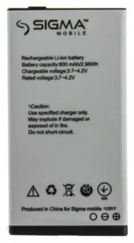 Аккумулятор для SIGMA COMFORT 50 SLIM 800mAh