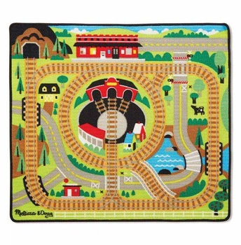 Игровой коврик с паровозиками "Железная дорога" Melissa & Doug (MD19554)
