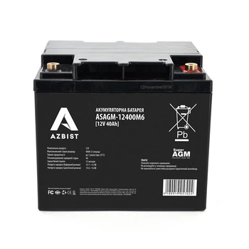 Аккумуляторная батарея AZBIST Super AGM ASAGM-12400M6 12V 40Ah Black Case