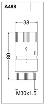 Термостатическая головка CARLO POLETTI M30x1.5 черная (A49800E9005O)
