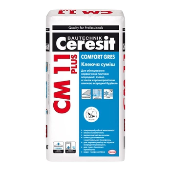 Клей-цемент для плитки Ceresit СМ 11 PLUS Comfort Gres 25 кг
