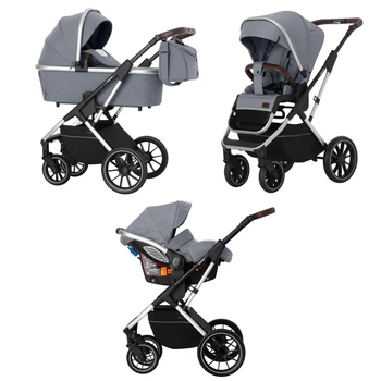 Коляска універсальна CARRELLO Aurora CRL-6502 /2 (3in1) Silver Grey