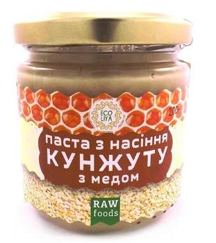 Сыроедческая кунжутная паста с медом Ecoliya 200 мл