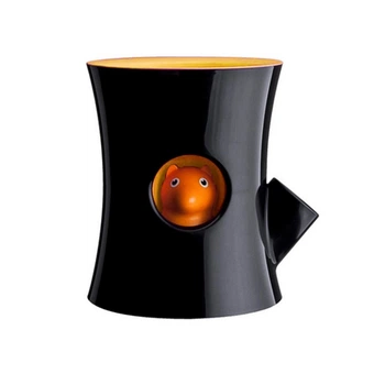 Умный вазон Qualy Log & Squirrel Tree Pot black-yellow QL10075