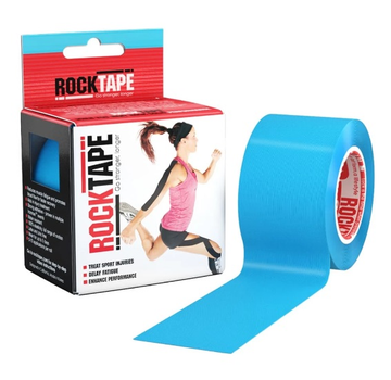 Кінезіо тейп RockTape Classic США 5 метрів Блакитний