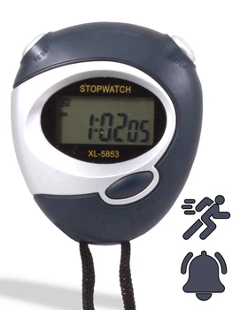 Спортивний секундомір STOPWATCH XL-5853 Синій із сірим Електронний для бігу кроссфіту легкої атлетики точність 0.01 секунда з таймером та сигналом
