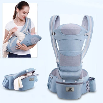 Хипсит Эрго-рюкзак Baby Carrier Кенгуру Переноска 6 в 1 Голубой n-12070