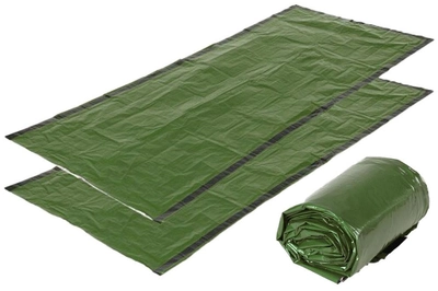 Набор спасательных спальных термомешков 213х90 см из 3х шт Зеленый (n-781)