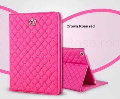 Чехол LuxuryFlip для Apple iPad Air 2 с короной Rose