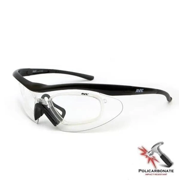 Спортивні окуляри з діоптріями AVK falko clear тактичні