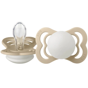 Ортодонтична пустушка BIBS Supreme Silicone Vanilla GLOW 0-6 міс. розмір 1