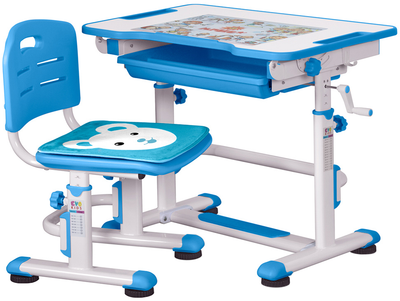 Комплект Evo-kids BD-08 BL стол + стул Белый / голубой