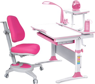Комплект Evo-Kids Evo-30 PN + Y-110 KP стол + лампа + кресло Onyx Розовый