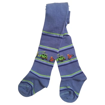 Колготки Дитячі Демісезонні Kid Step 68-74 Бавовна 901 Евакуатор Голубий