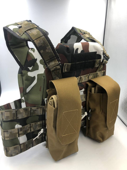 Подсумок для системы Molle под два магазина АК (КОЙОТ)