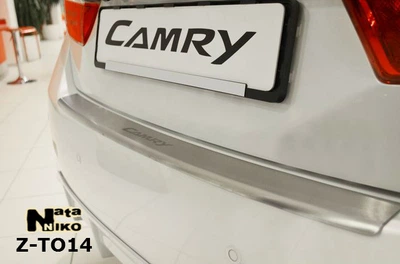 Накладка на бампер Toyota Camry 2012- с загибом без надписи NataNiko Z-TO14