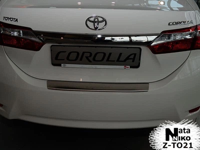 Накладка на бампер Toyota Corolla 2013- з загином без напису NataNiko Z-TO21