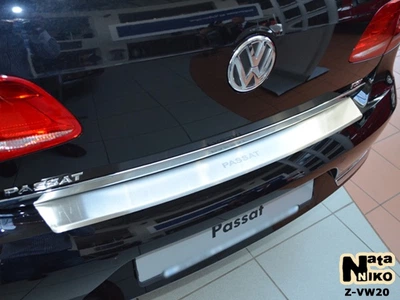 Накладка на бампер Volkswagen Passat 2010- с загибом NataNiko Z-VW20