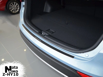 Накладка на бампер Hyundai Santa Fe 2013- з загином NataNiko Z-HY10