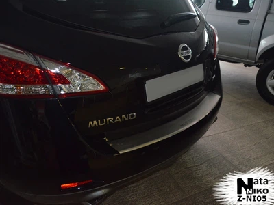 Накладка на бампер Nissan Murano 2008- с загибом NataNiko Z-NI05