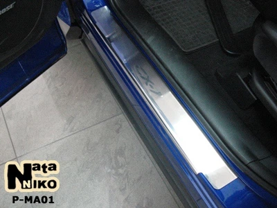Накладки на пороги Mazda CX-7 2007- premium NataNiko P-MA01