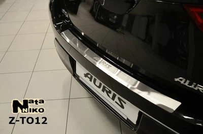 Накладка на бампер Toyota Auris 2013- с загибом без надписи NataNiko Z-TO12