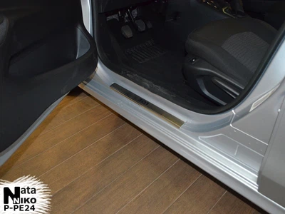 Накладки на пороги Peugeot 301 2013- premium NataNiko P-PE24