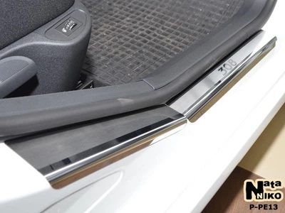 Накладки на пороги Peugeot 308 5D 2007- premium NataNiko P-PE13