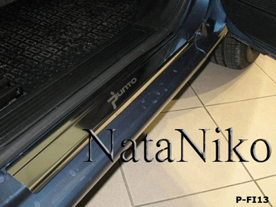 Накладки на пороги Fiat Grande Punto 5D / Punto Evo 5D 2005-2009 / 2009- premium NataNiko P-FI13