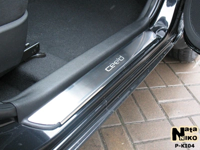 Накладки на пороги KIA Cee'D I 5D 2006- premium NataNiko P-KI04