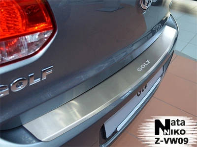 Накладка на бампер Volkswagen Golf 2008- з загином NataNiko Z-VW09