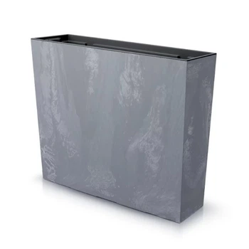 Горшок террасовый для цветов Urbi Case Beton Effect высокий Маренго мраморный (DUC600TE-425U)