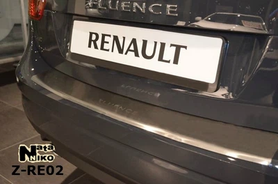 Накладка на бампер Renault Fluence 2010- с загибом NataNiko Z-RE02