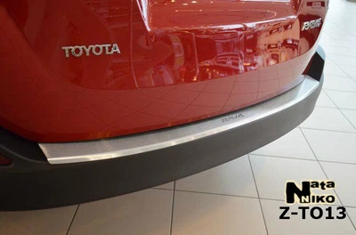 Накладка на бампер Toyota RAV4 2013- с загибом без надписи NataNiko Z-TO13