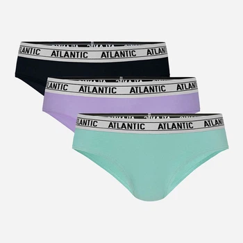 Набір трусиків хіпстерів жіночих бавовняних Atlantic 3LP 177 XL 3 шт LIL/ZIE/CZA (5903351349079)