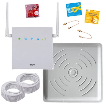 Мощный 4G wifi комплект "Домашний интернет"" (роутер Ergo RO516, антенна MIMO 24 дб)