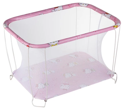 Манеж Qvatro Classic-02 мелкая сетка розовый (hello kitty)