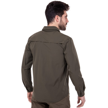 Мужская тактическая военная боевая рубашка с длинным рукавом для охоты Pro Tactical непромокаемая оливковая АН7188 Размер 3XL