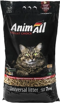 Наповнювач деревний вбирний універсальний для котів, гризунів і птахів AnimAll (20 л) 7.5 кг (4820224500164)