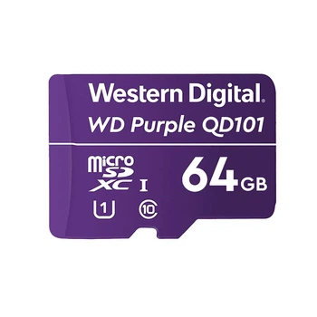 Картка пам'яті Western Digital MICRO SDXC 64GB UHS-I WDD064G1P0C WDC спеціалізована для відеоспостереження (115577)