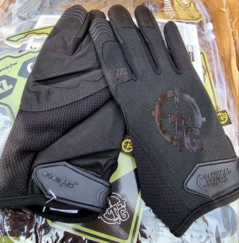 Тактические перчатки стрелковые с защитой пальцев Reis черные размер L