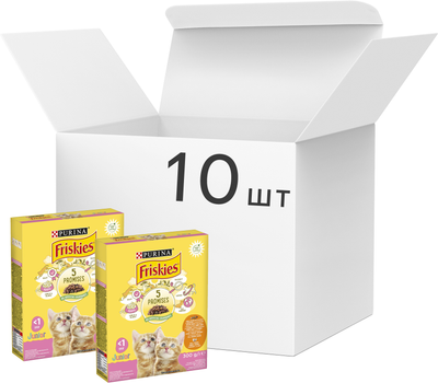 Корм для котят Purina Friskies Junior с курицей, молоком и овощами 10 шт