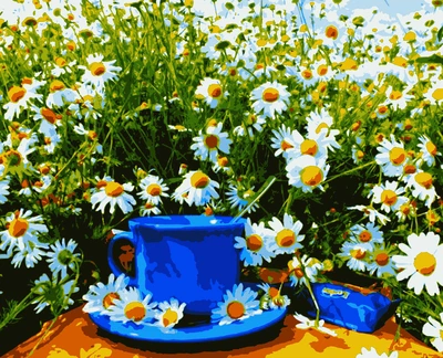 Картина за номерами Сніданок в ромашках Artissimo 40 * 50 PN5517