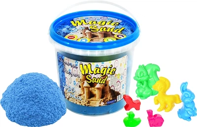 Кинетический песок Strateg Magic sand в ведре 1 кг Голубого цвета (372-2)(4823113862640)