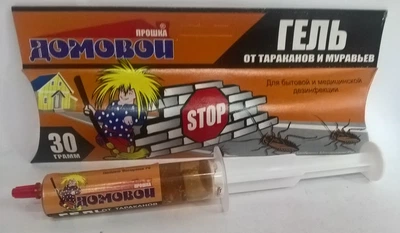 Шприц гель от тараканов и муравьев Прошка Домовой 30 грамм "Дезпром"
