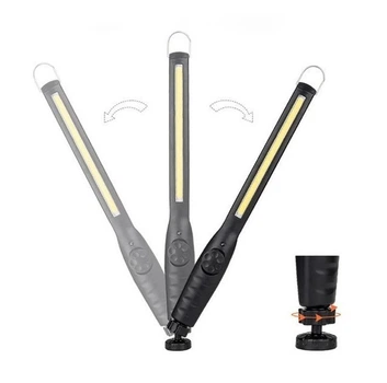 Универсальный светодиодный фонарь LED с регулированием яркости (10W, магнит, крюк) - Черный