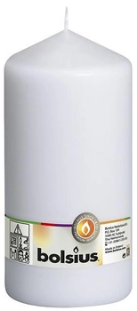 Свічка циліндр Bolsius біла 20 см (100/200-090Б)